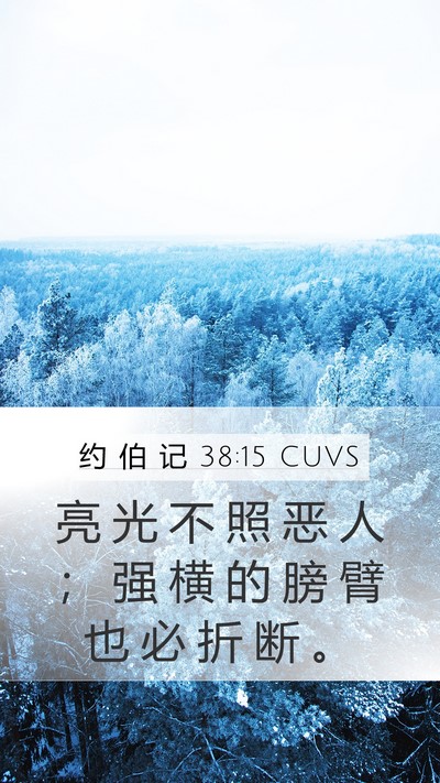 约 伯 记 38:15 CUVS Bible Verse Image