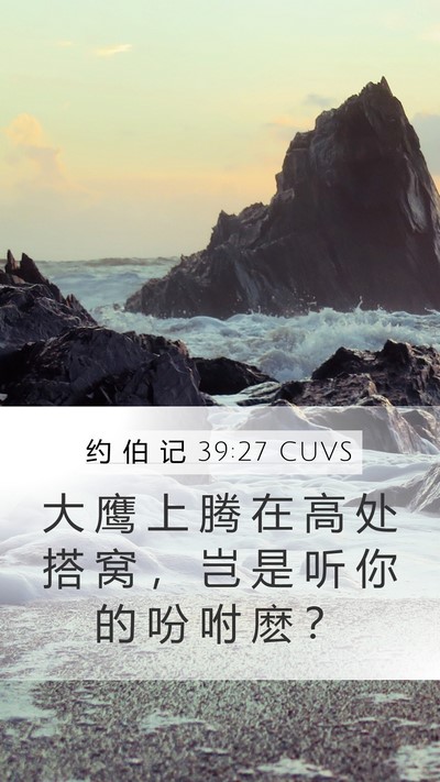 约 伯 记 39:27 CUVS Bible Verse Image