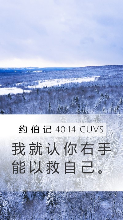 约 伯 记 40:14 CUVS Bible Verse Image