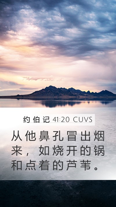 约 伯 记 41:20 CUVS Bible Verse Image