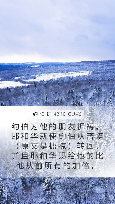 约 伯 记 42:10 CUVS Bible Verse Image