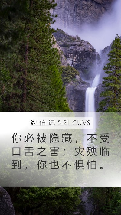约 伯 记 5:21 CUVS Bible Verse Image
