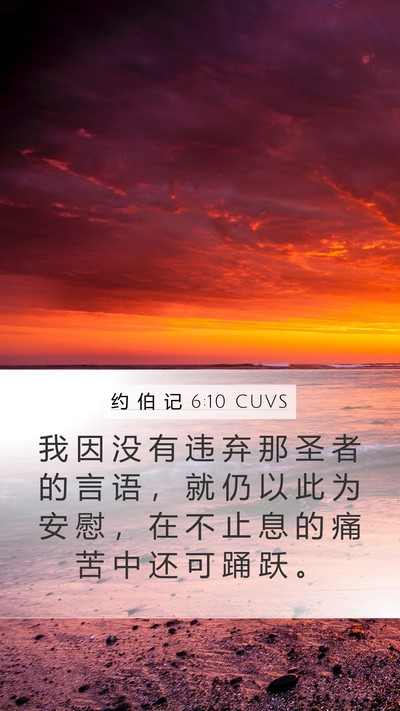 约 伯 记 6:10 CUVS Bible Verse Image