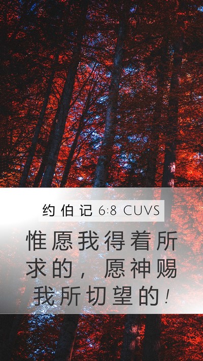 约 伯 记 6:8 CUVS Bible Verse Image