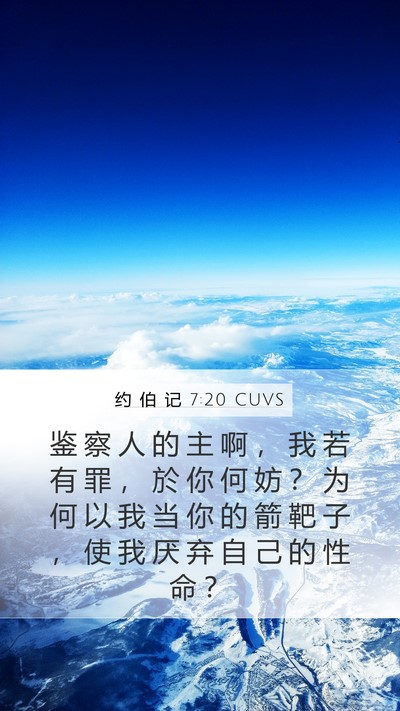约 伯 记 7:20 CUVS Bible Verse Image