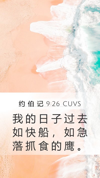 约 伯 记 9:26 CUVS Bible Verse Image