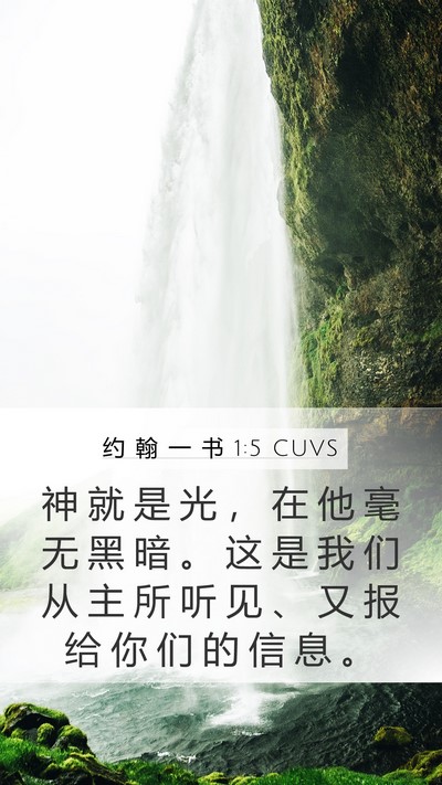 约 翰 一 书 1:5 CUVS Bible Verse Image