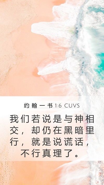 约 翰 一 书 1:6 CUVS Bible Verse Image