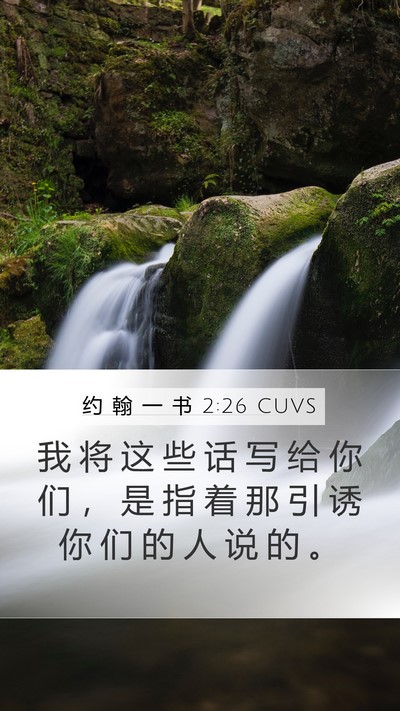 约 翰 一 书 2:26 CUVS Bible Verse Image