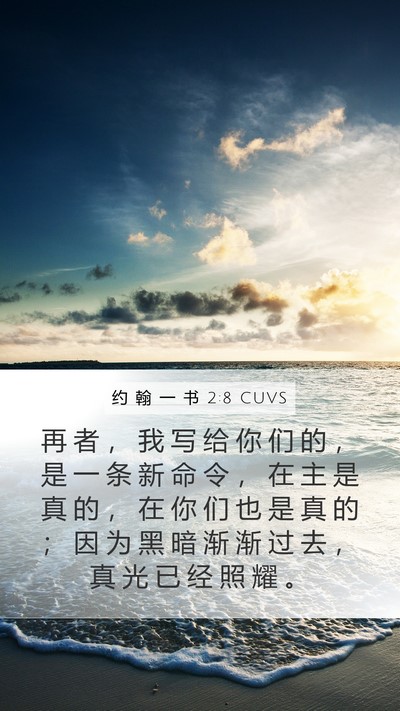 约 翰 一 书 2:8 CUVS Bible Verse Image