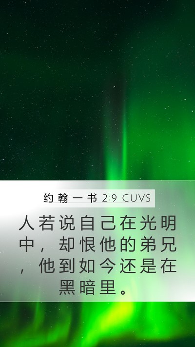 约 翰 一 书 2:9 CUVS Bible Verse Image