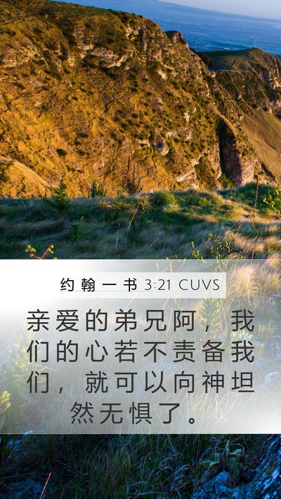约 翰 一 书 3:21 CUVS Bible Verse Image