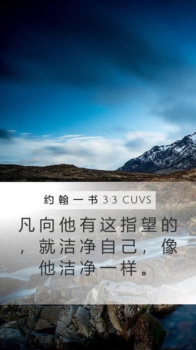 约 翰 一 书 3:3 CUVS Bible Verse Image