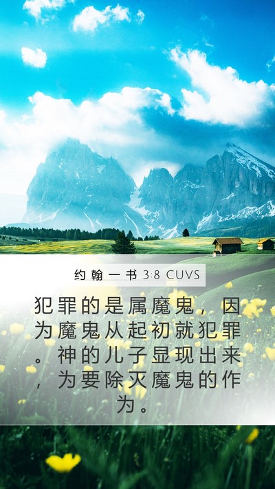 约 翰 一 书 3:8 CUVS Bible Verse Image
