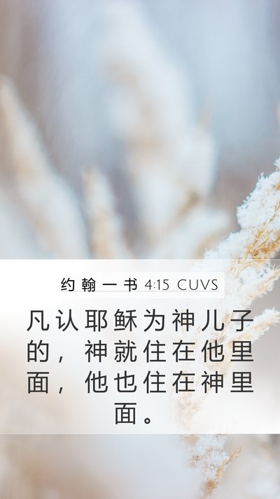 约 翰 一 书 4:15 CUVS Bible Verse Image