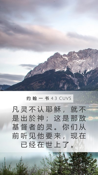 约 翰 一 书 4:3 CUVS Bible Verse Image