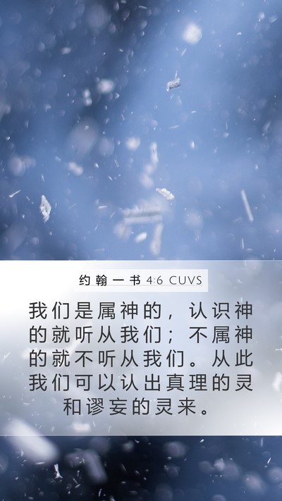 约 翰 一 书 4:6 CUVS Bible Verse Image
