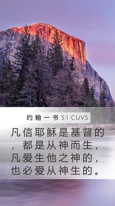 约 翰 一 书 5:1 CUVS Bible Verse Image