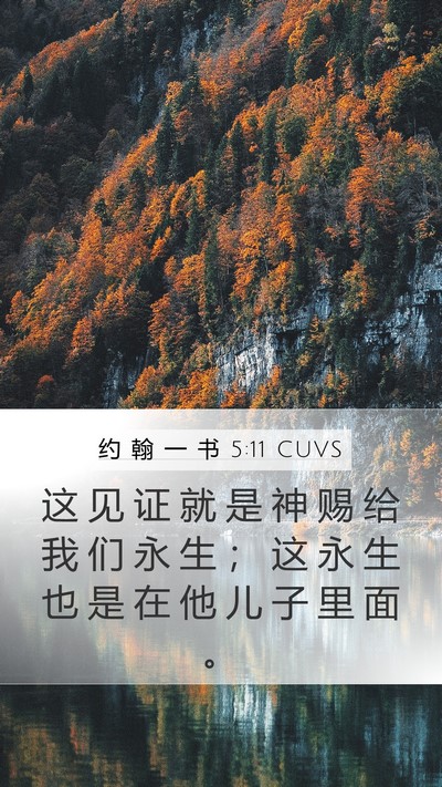 约 翰 一 书 5:11 CUVS Bible Verse Image