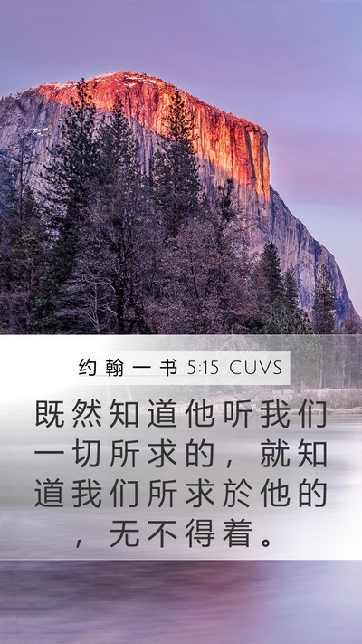 约 翰 一 书 5:15 CUVS Bible Verse Image