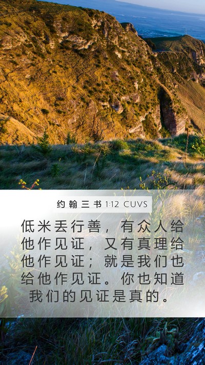 约 翰 三 书 1:12 CUVS Bible Verse Image