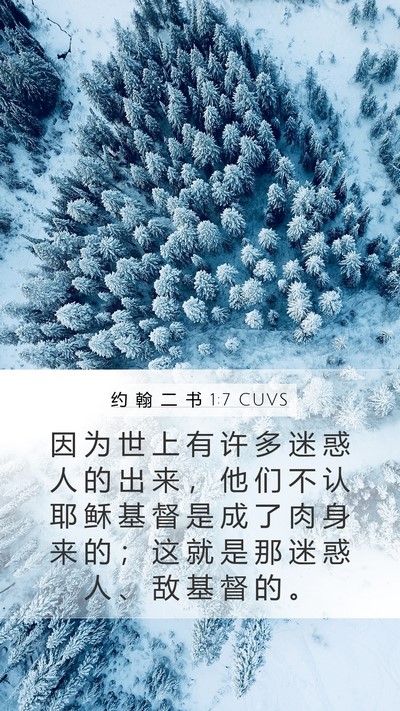 约 翰 二 书 1:7 CUVS Bible Verse Image