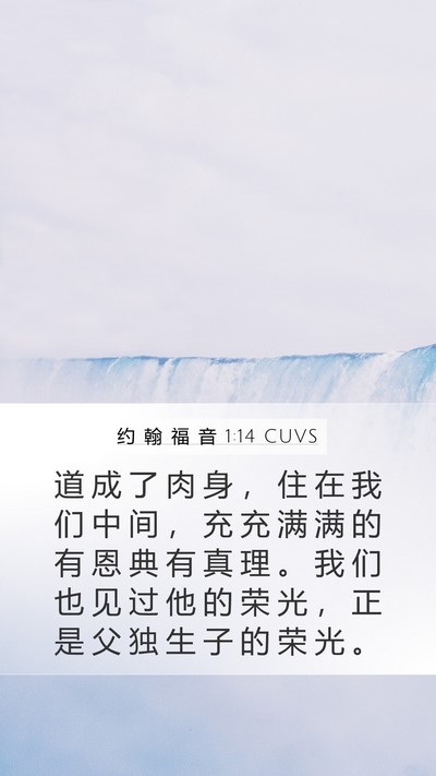 约 翰 福 音 1:14 CUVS Bible Verse Image