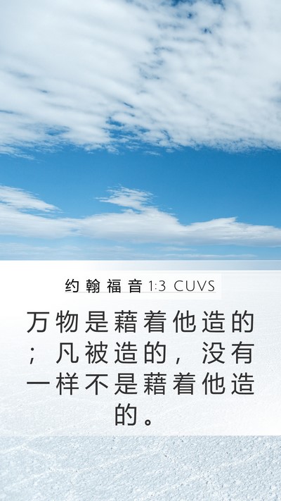 约 翰 福 音 1:3 CUVS Bible Verse Image