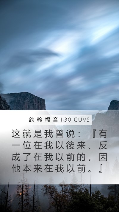 约 翰 福 音 1:30 CUVS Bible Verse Image