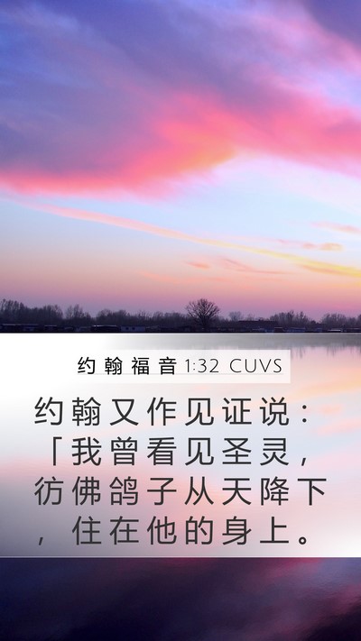 约 翰 福 音 1:32 CUVS Bible Verse Image