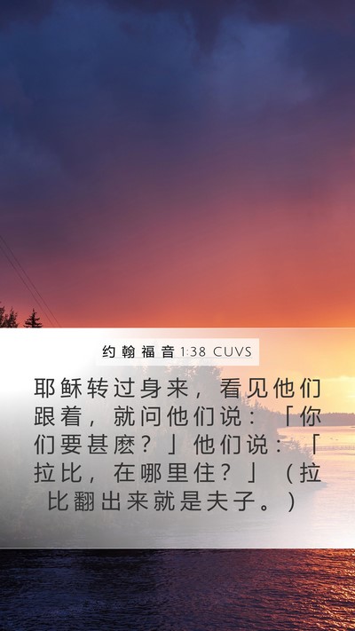 约 翰 福 音 1:38 CUVS Bible Verse Image