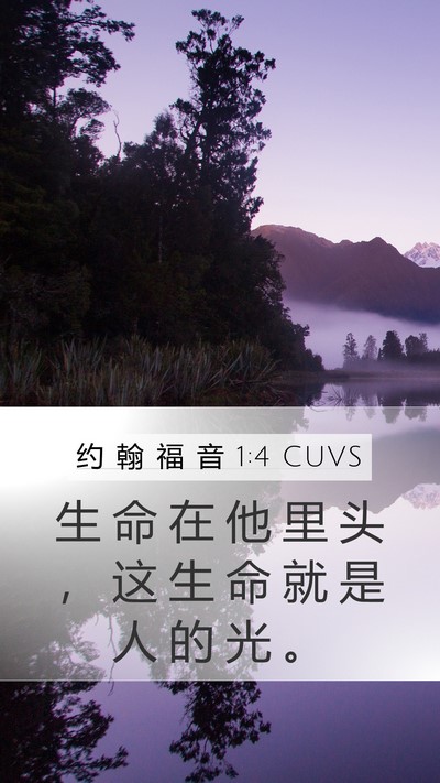 约 翰 福 音 1:4 CUVS Bible Verse Image