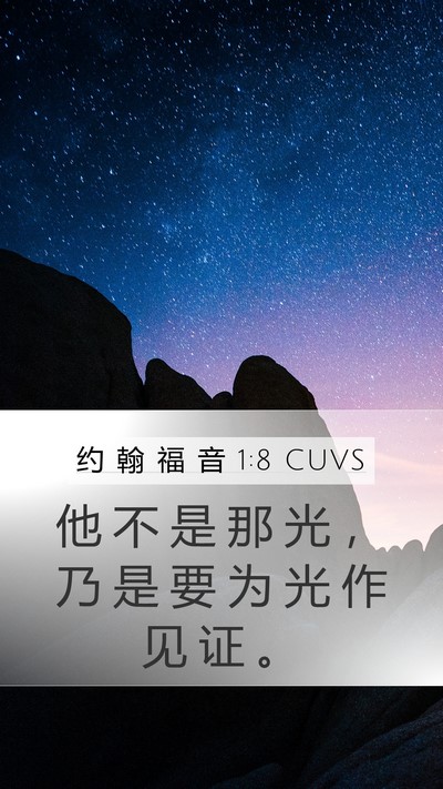约 翰 福 音 1:8 CUVS Bible Verse Image