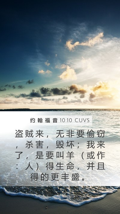 约 翰 福 音 10:10 CUVS Bible Verse Image