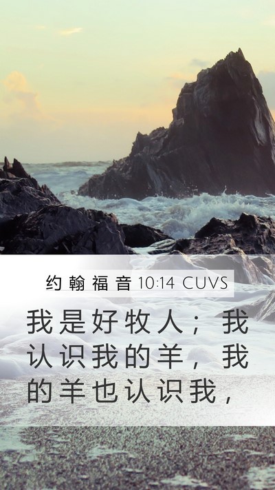 约 翰 福 音 10:14 CUVS Bible Verse Image