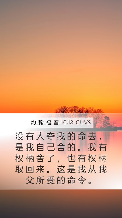 约 翰 福 音 10:18 CUVS Bible Verse Image