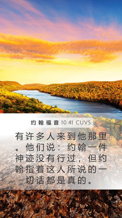 约 翰 福 音 10:41 CUVS Bible Verse Image