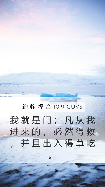 约 翰 福 音 10:9 CUVS Bible Verse Image