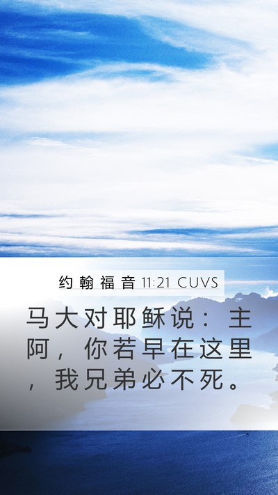 约 翰 福 音 11:21 CUVS Bible Verse Image