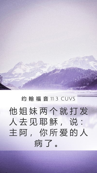 约 翰 福 音 11:3 CUVS Bible Verse Image