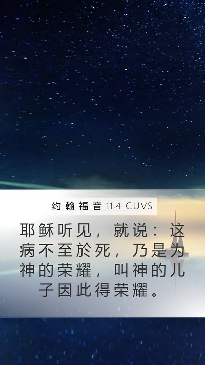 约 翰 福 音 11:4 CUVS Bible Verse Image