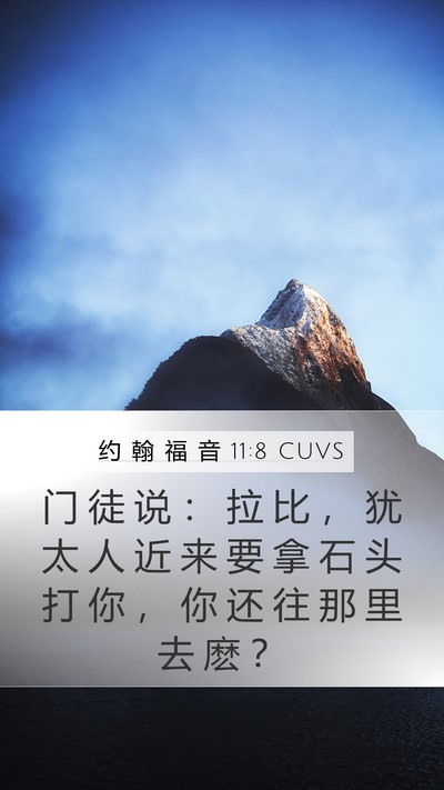 约 翰 福 音 11:8 CUVS Bible Verse Image