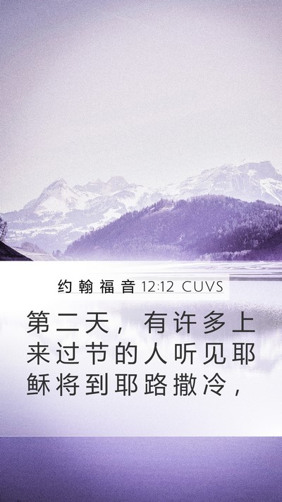 约 翰 福 音 12:12 CUVS Bible Verse Image