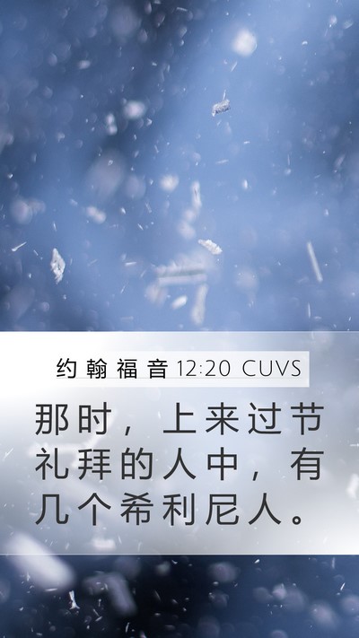约 翰 福 音 12:20 CUVS Bible Verse Image