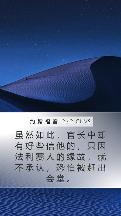 约 翰 福 音 12:42 CUVS Bible Verse Image