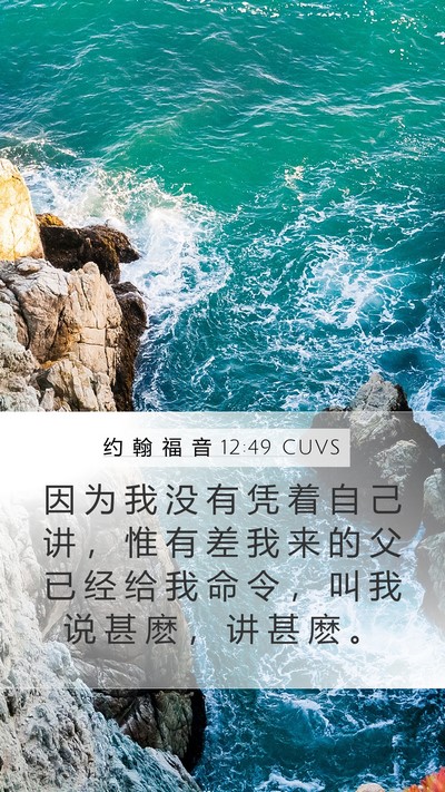 约 翰 福 音 12:49 CUVS Bible Verse Image
