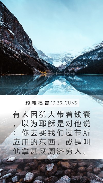 约 翰 福 音 13:29 CUVS Bible Verse Image