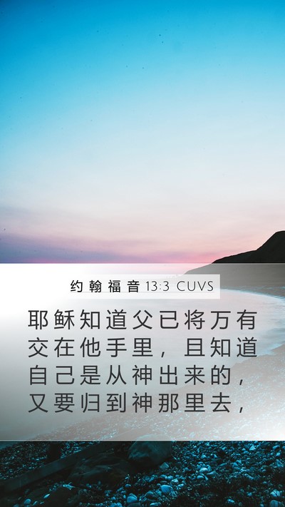 约 翰 福 音 13:3 CUVS Bible Verse Image