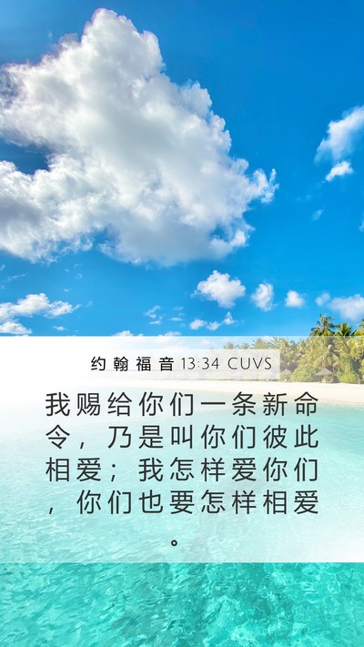 约 翰 福 音 13:34 CUVS Bible Verse Image