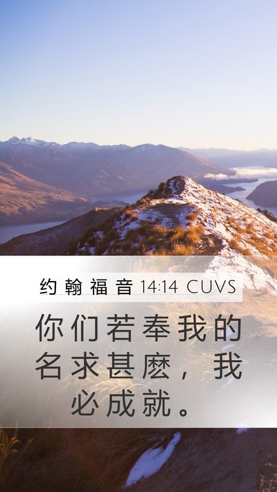 约 翰 福 音 14:14 CUVS Bible Verse Image